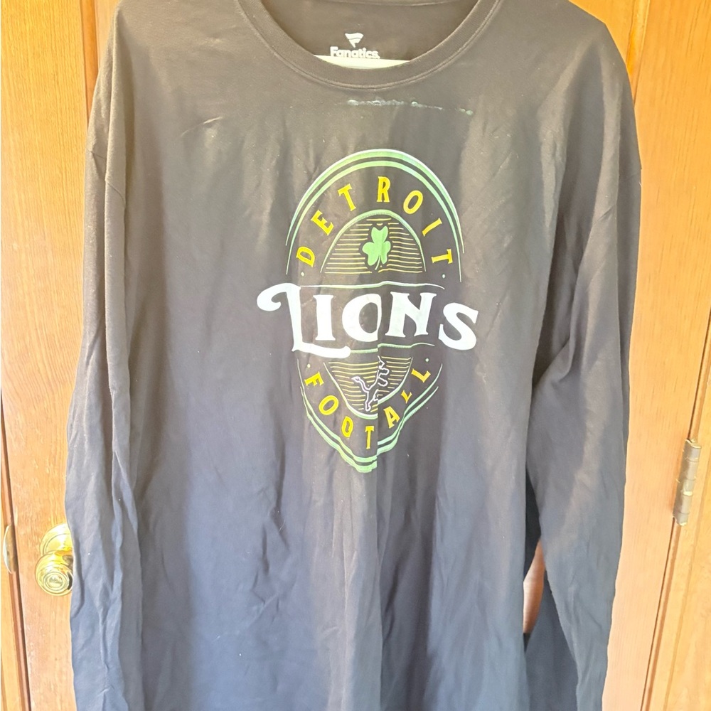 Fanatics Black Detroit Lions Long Sleeve Tee